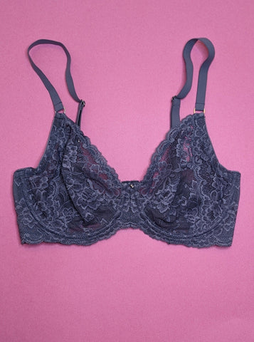 Muse Full Cup Lace Bra- Black