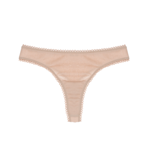 Skin: Graysen Organic Cotton High Cut Thong - White – Azaleas