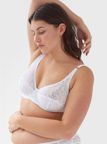 Ivy Lace Full Cup Value White Bra