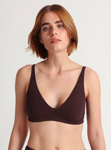 Audre organic cotton soft bra in Grey - Moons and Junes