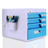 Buy now locking drawer cabinet desk organizer home office desktop file storage box w 4 lock drawers great for filing organizing paper documents tools kids craft supplies serenelife slfcab20