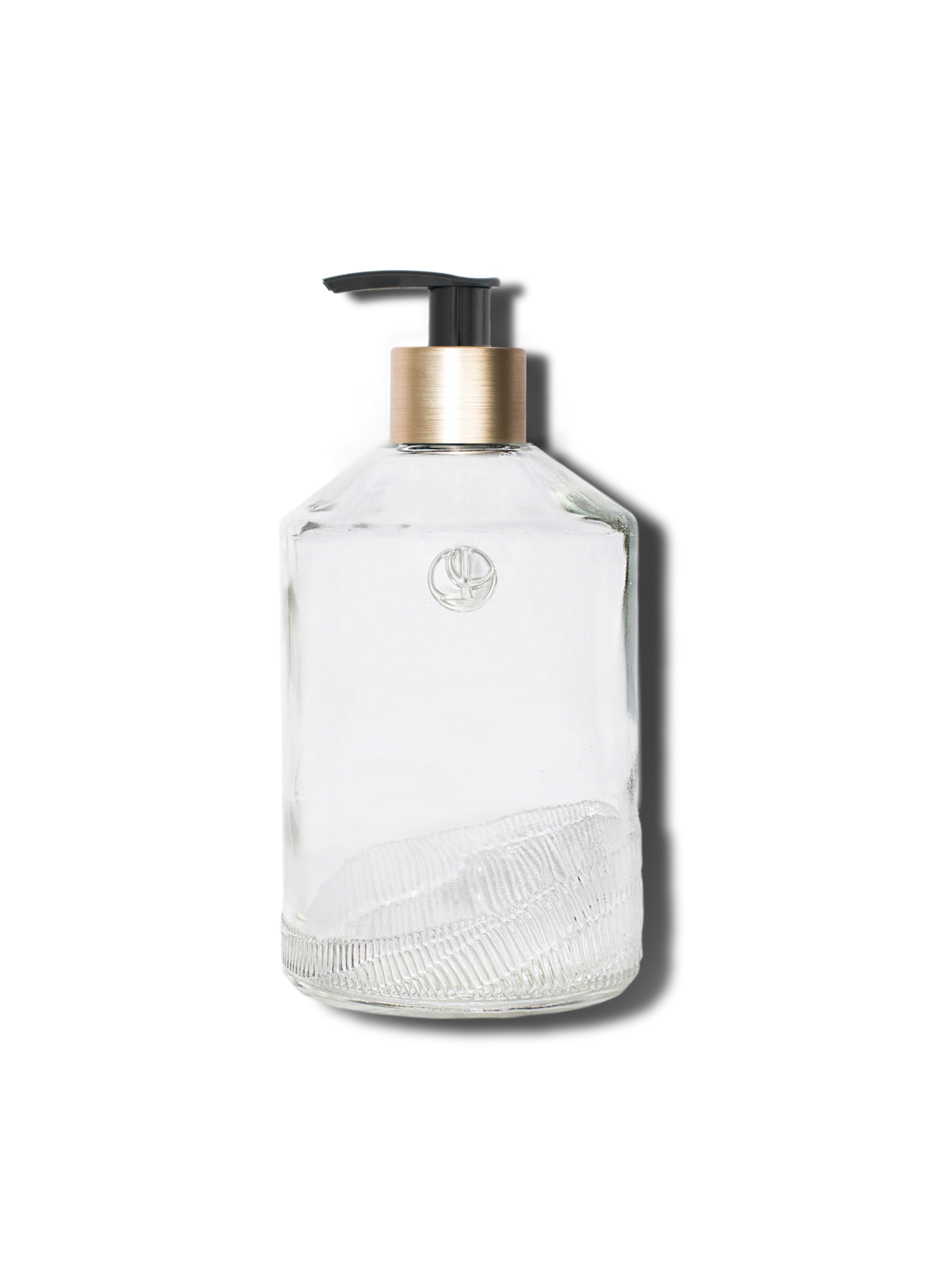 16oz Glass Bottle, Empty with White Pump