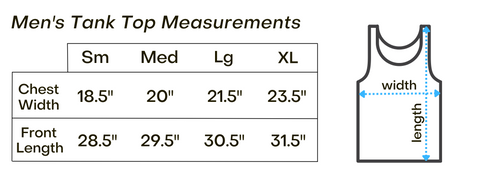 men's tank top size chart