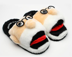 Pair of slippers that look like Sigmund Freud
