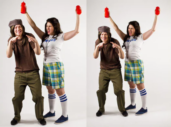 man and woman dressed as slater and darla