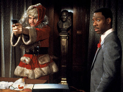 Trading Places Dan Aykroyd Eddie Murphy Santa Gun 