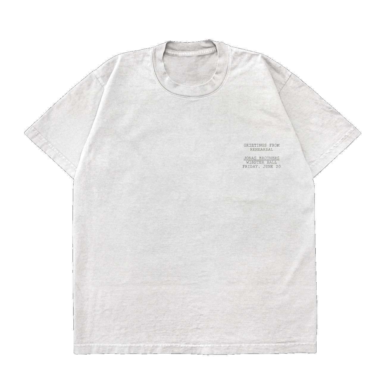 Live From Rehearsal: Webster Hall Tee