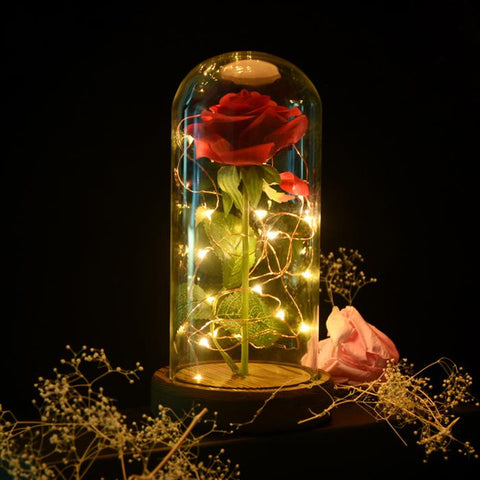 Beauty And The Beast Enchanted Rose Lamp Led Light Decorzee