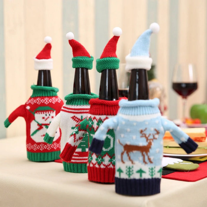 Knitted Ugly Christmas Sweater Beer Coozy