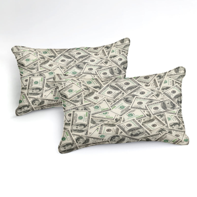 23 Piece Hundred Dollar Bill Money Print Duvet Cover Set Decorzee 