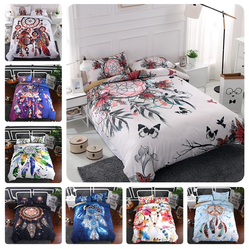 2/3-piece Multi-color Dreamcatcher Duvet Cover Bedding Set