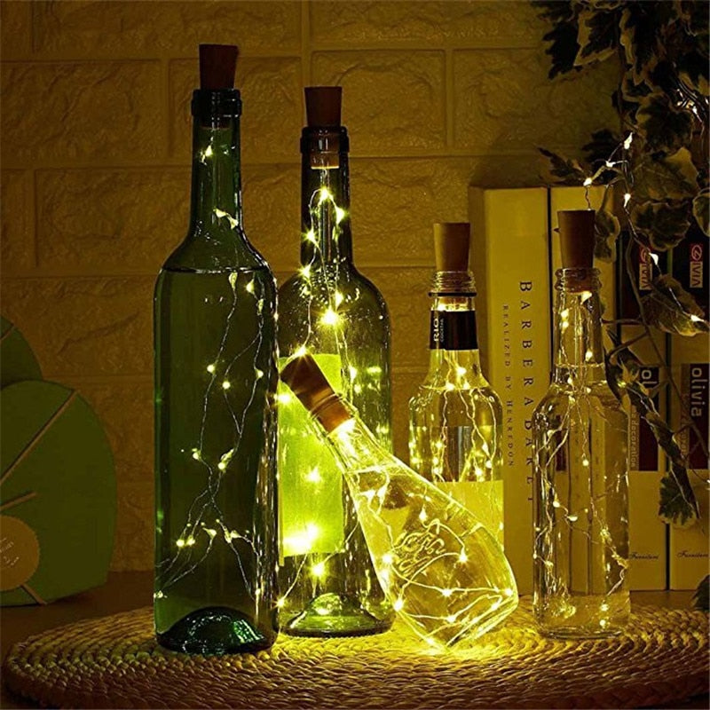 Wine Bottle Stopper Led Cork String Light