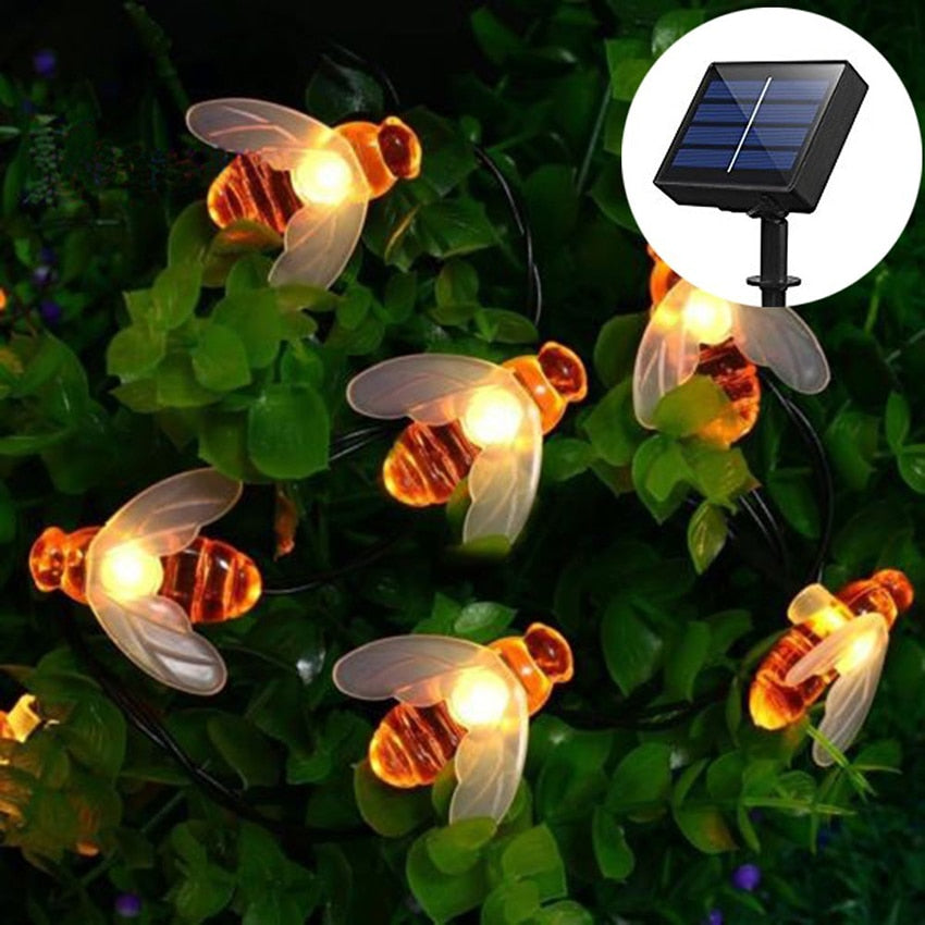 Solar-power Honey Bee Led String Light