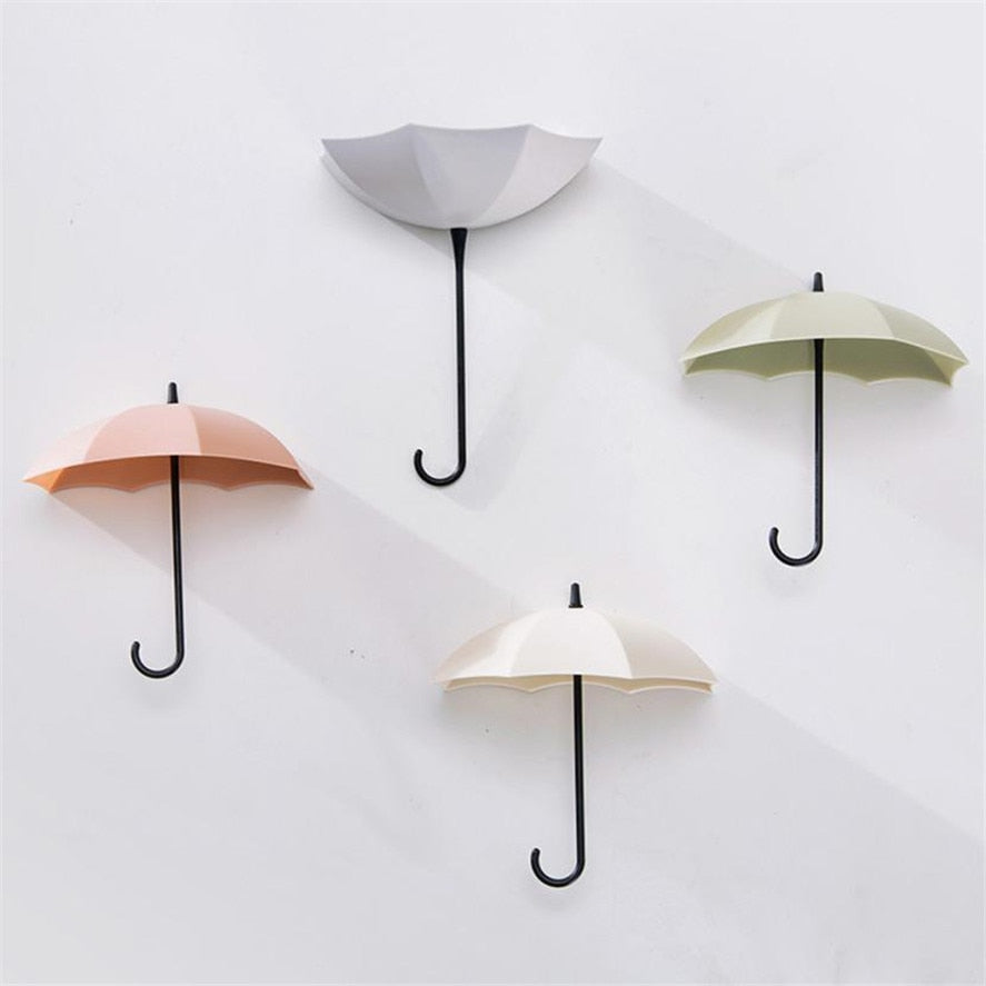 3-piece Pastel Hanging Umbrella Wall Hook Organizer