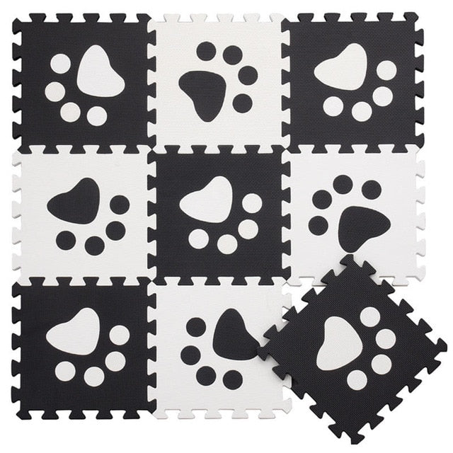 Puppy Dog Paw Print Foam Interlocking Floor Mat