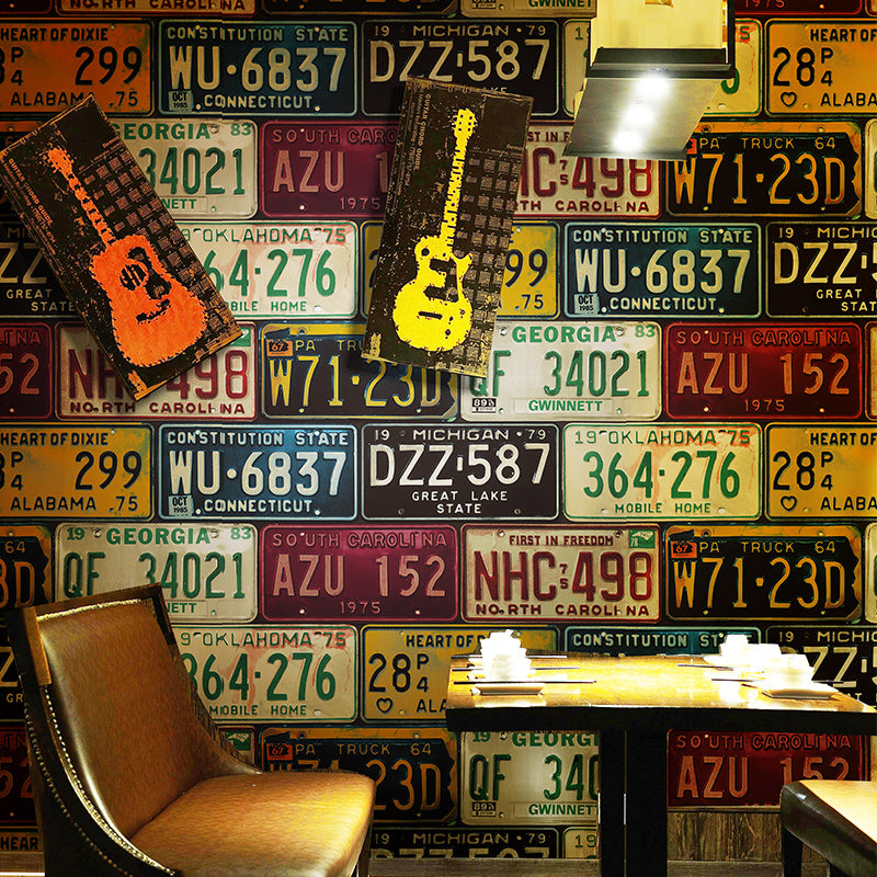 retro-car-license-plate-pattern-vinyl-wallpaper-decorzee