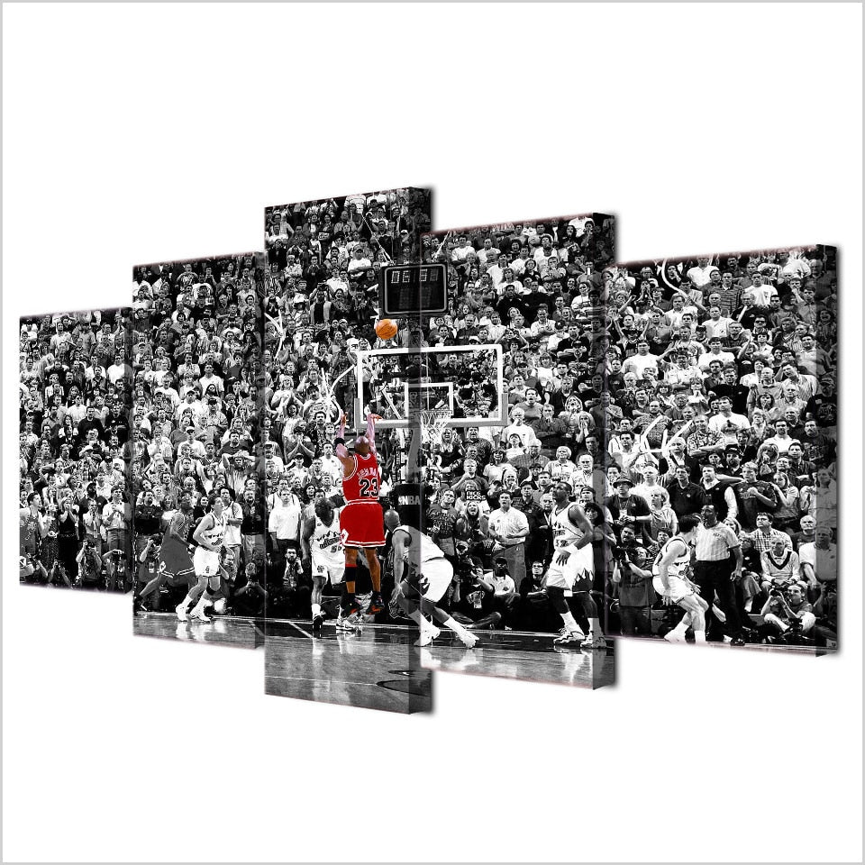 michael jordan last shot canvas