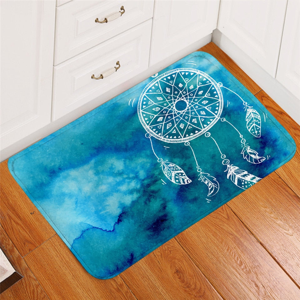 Watercolor Dreamcatcher Print Door / Floor Mat