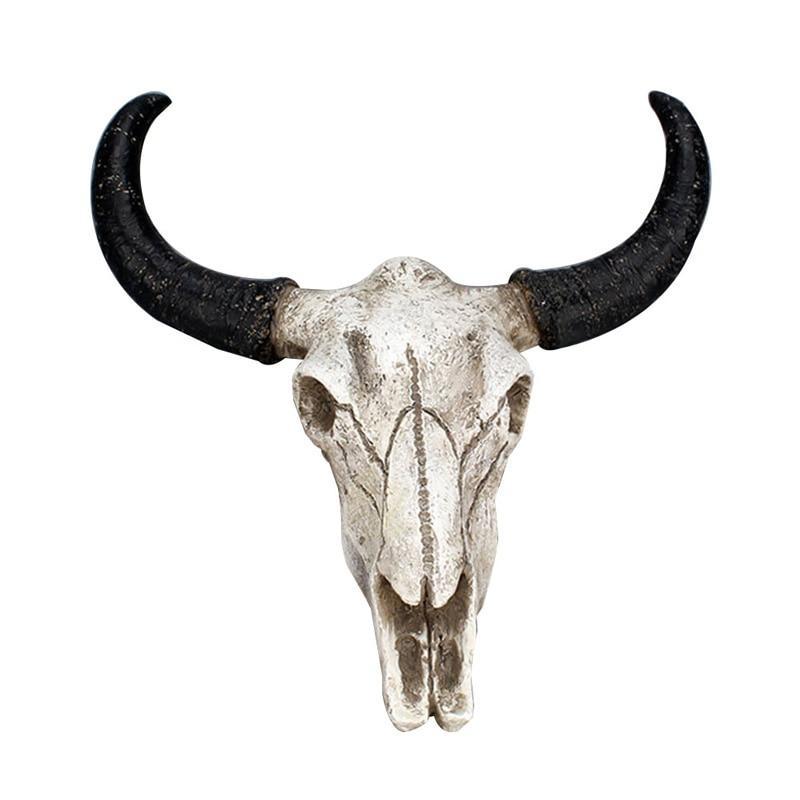 6" Mini Wall-mounted Resin Longhorn Cow Skull