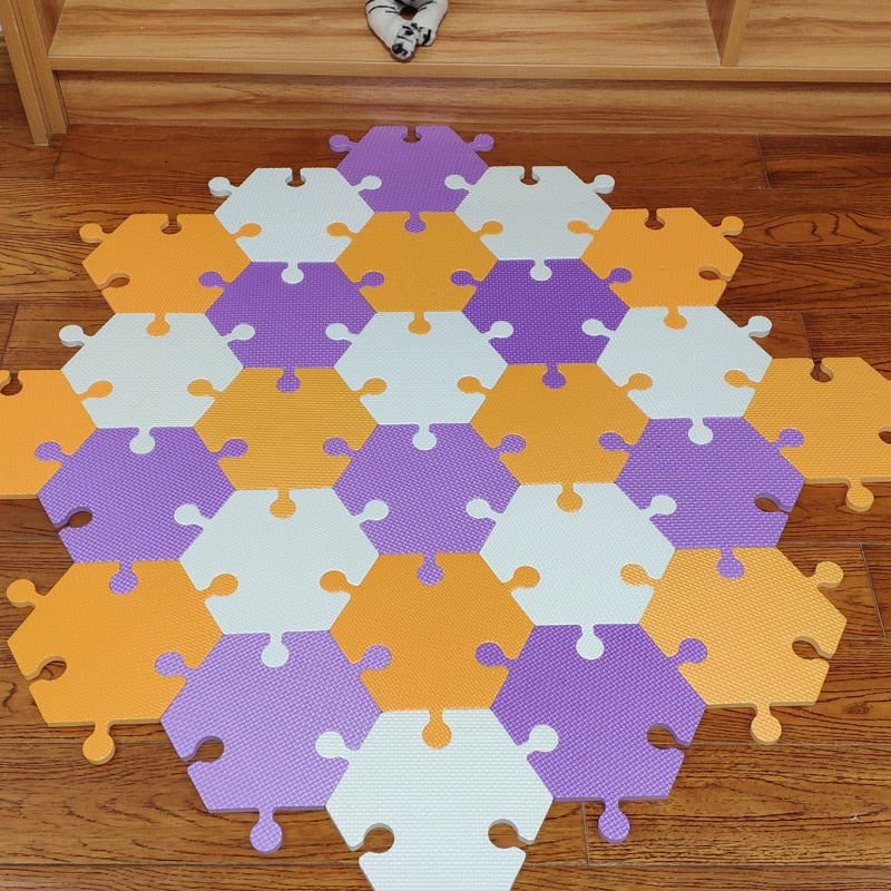 Polygon Puzzle Piece Foam Interlocking Floor Mat Decorzee