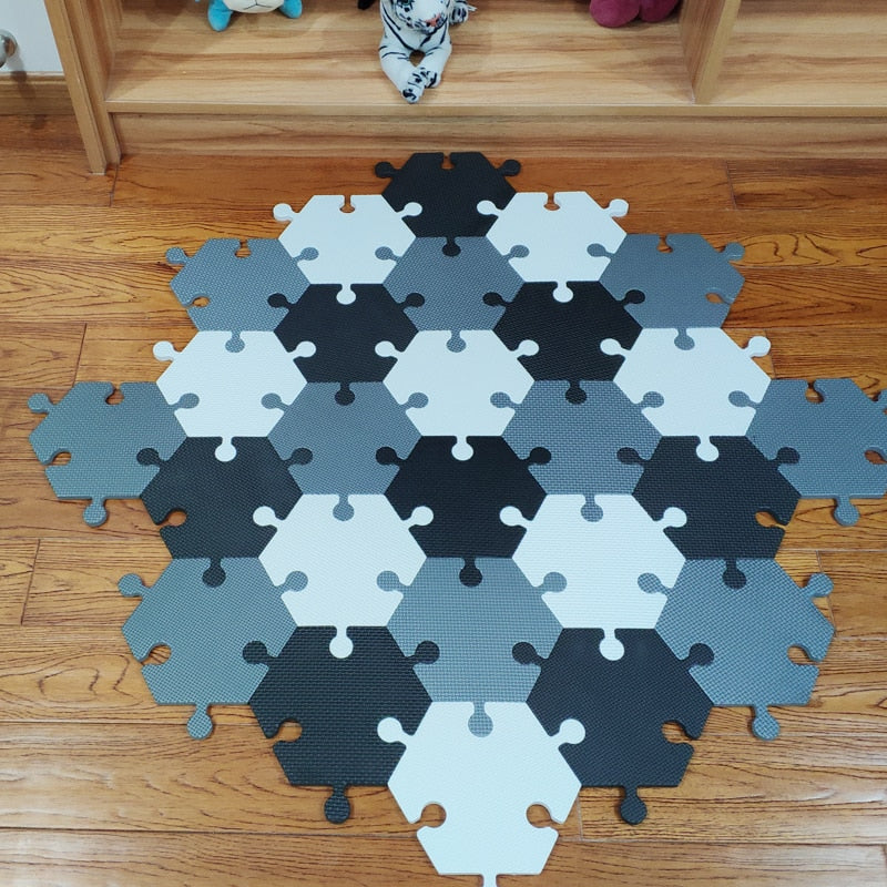 Polygon Puzzle Piece Foam Interlocking Floor Mat Decorzee