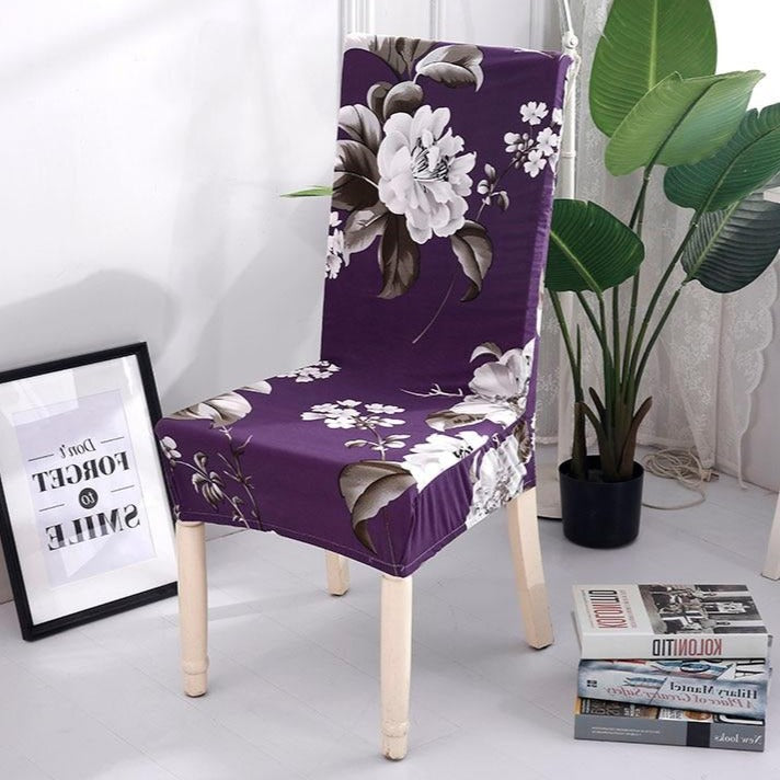 purple flower chair