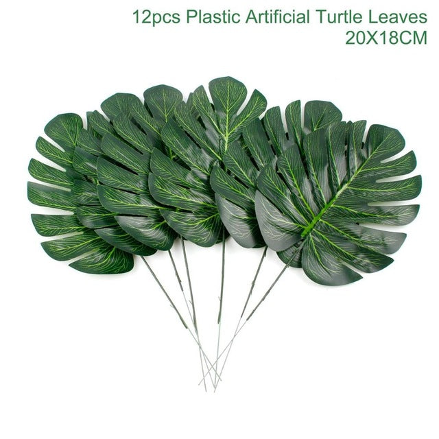 12-Piece Decorative Artificial Palm Leaves – Decorzee