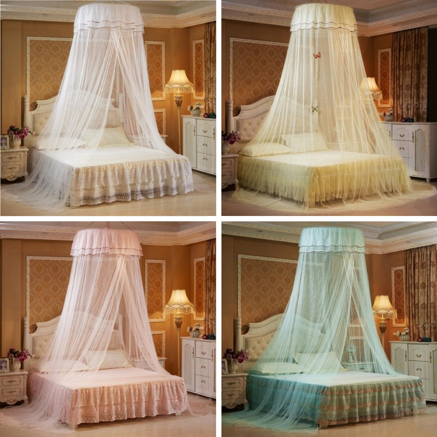 Sheer 26" Round Double Lace Princess Bed Canopy