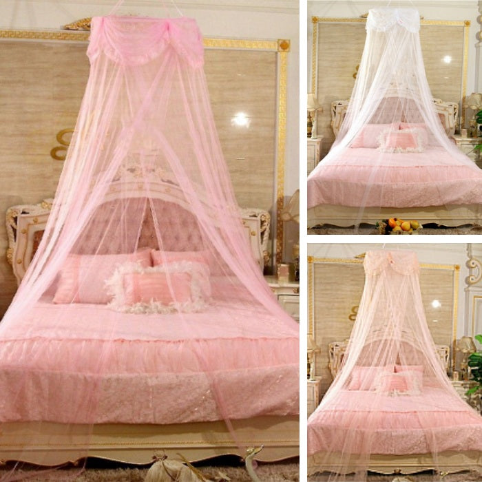 Sheer 26" / 41" Round Lacey Hanging Bed Canopy
