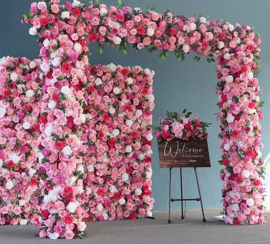 Black Feather Flower Wall for Wedding Arrangement Bridal Shower