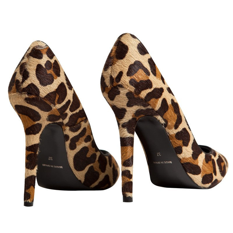 Ladies Stilettos: Berta Stiletto - Leopard Cowhide I Barcemoda