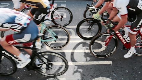 A group of cyclists