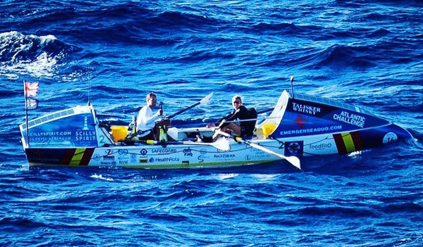 Adam and Charlie at sea. Photo credit: Atlantic Campaigns