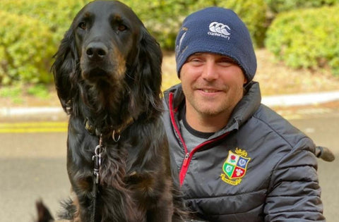 Rob Bugden and his dog, Denzel