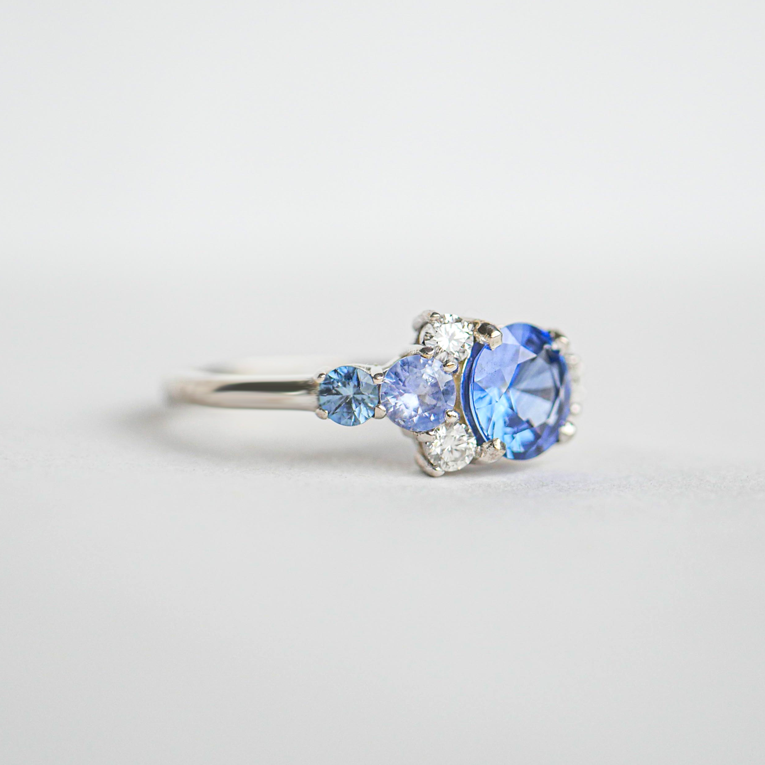 Round Blue Sapphire & Engagement Ring | Berlinger Jewelry