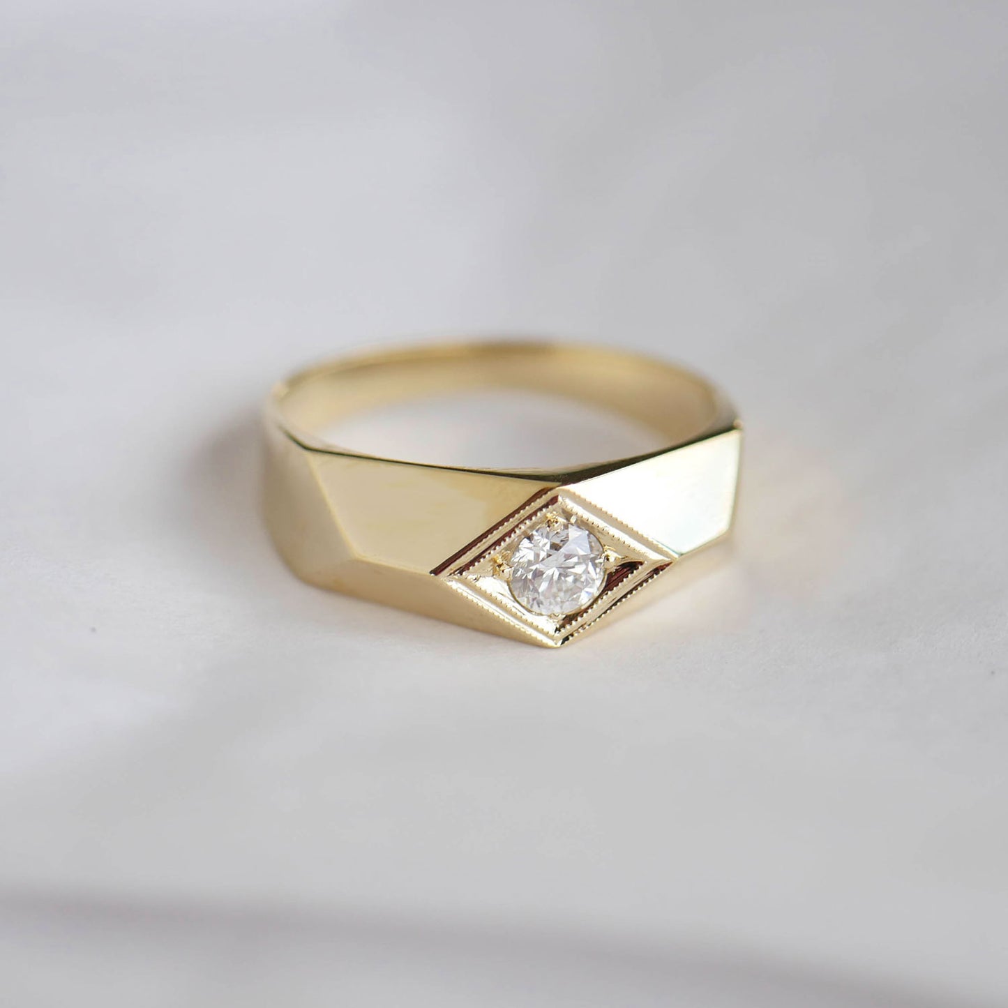 Men's Geometric Art Deco Engagement Ring | Berlinger Jewelry