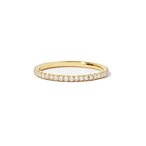 Delicate French Pavé Eternity Diamond Wedding Ring | Berlinger Jewelry