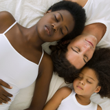 Sleeping family peace . 5 ways to sleep your way to healthier skin blog post 