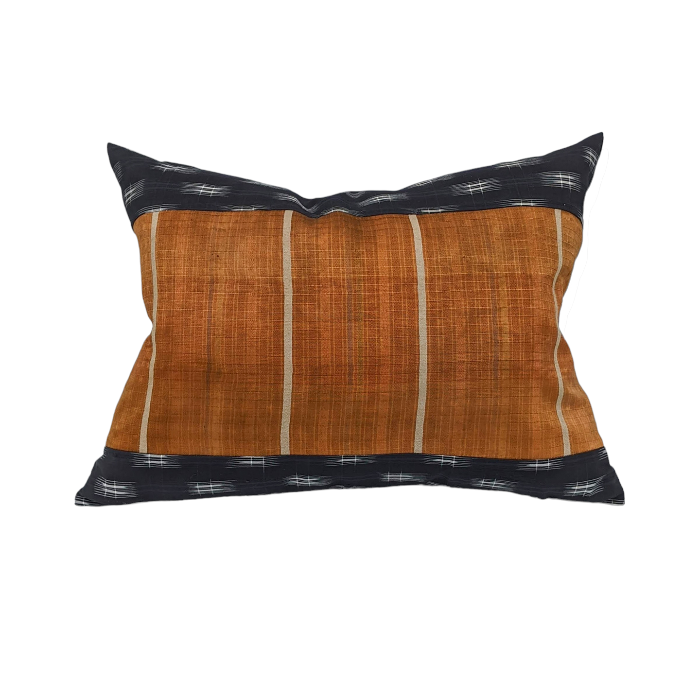 Magna Pillow Silk Hill-tribe Scarf and kimono cloth orange black – SIMEONA  LEONA