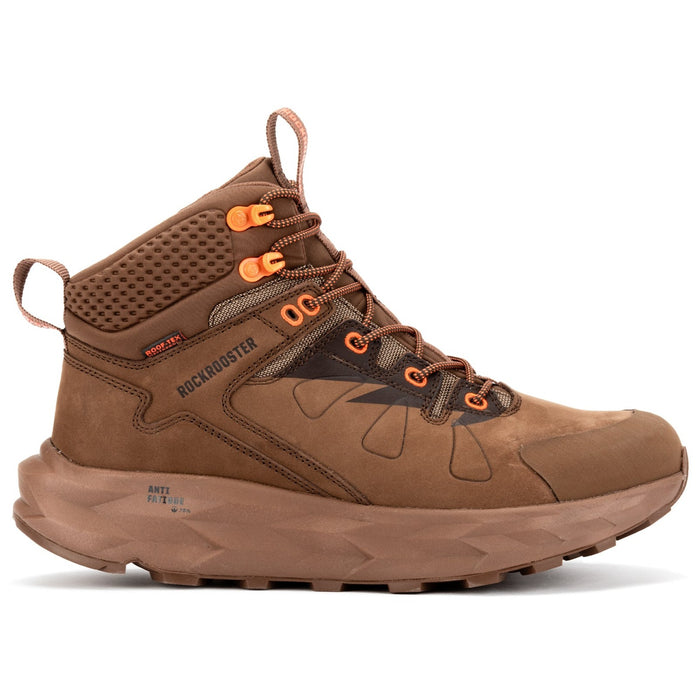 ROCKROOSTER Farmington Brown 6 Inch Waterproof Hiking Boots with VIBRA ...