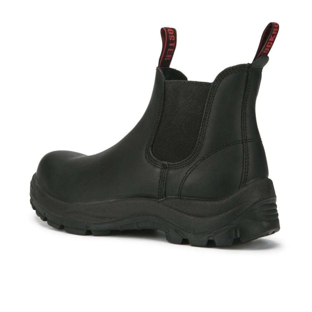 ROCKROOSTER Men's 6 inch Black Pull on Work Boots,Composite Toecap ...
