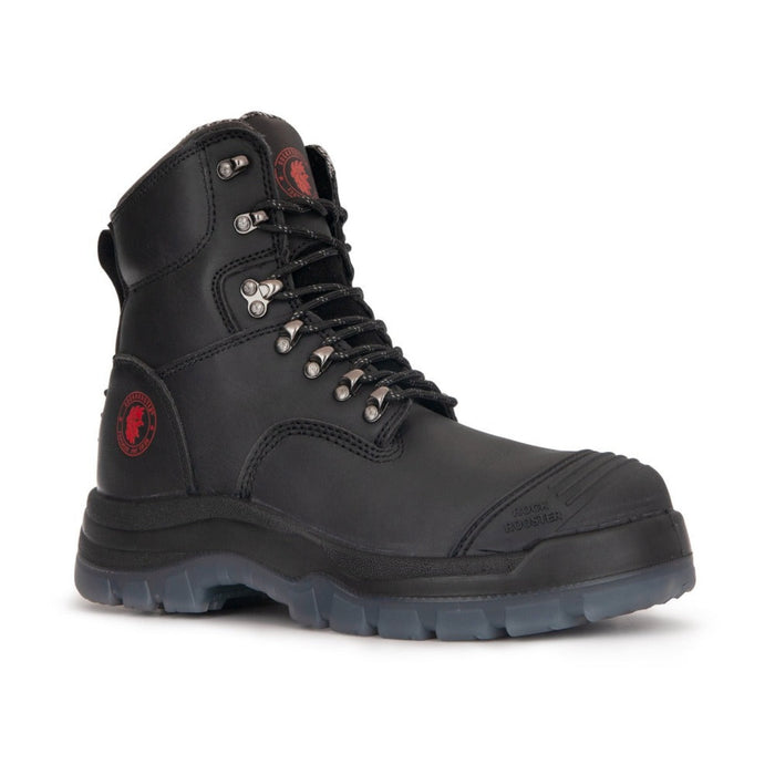 Black 7 inch Zip-sided Steel Toe 