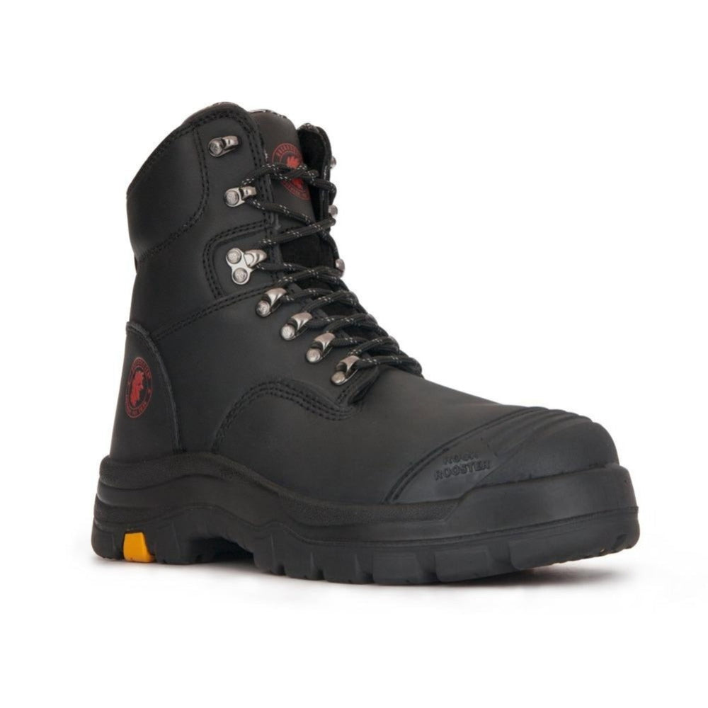 Black 7 Inch Steel Toe Leather Asphalt 