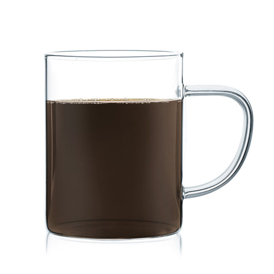 JavaFly Bistro 12 oz. Double Wall Glass with Handle Dishwasher Safe