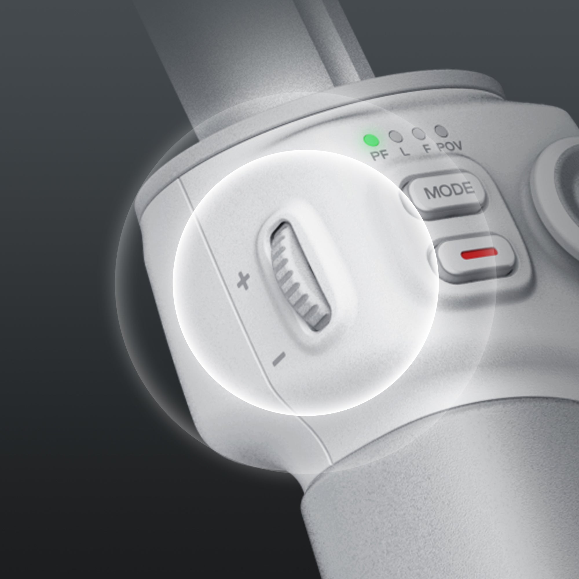 One-hand operation becomes simpler with the multi-functional control wheel.