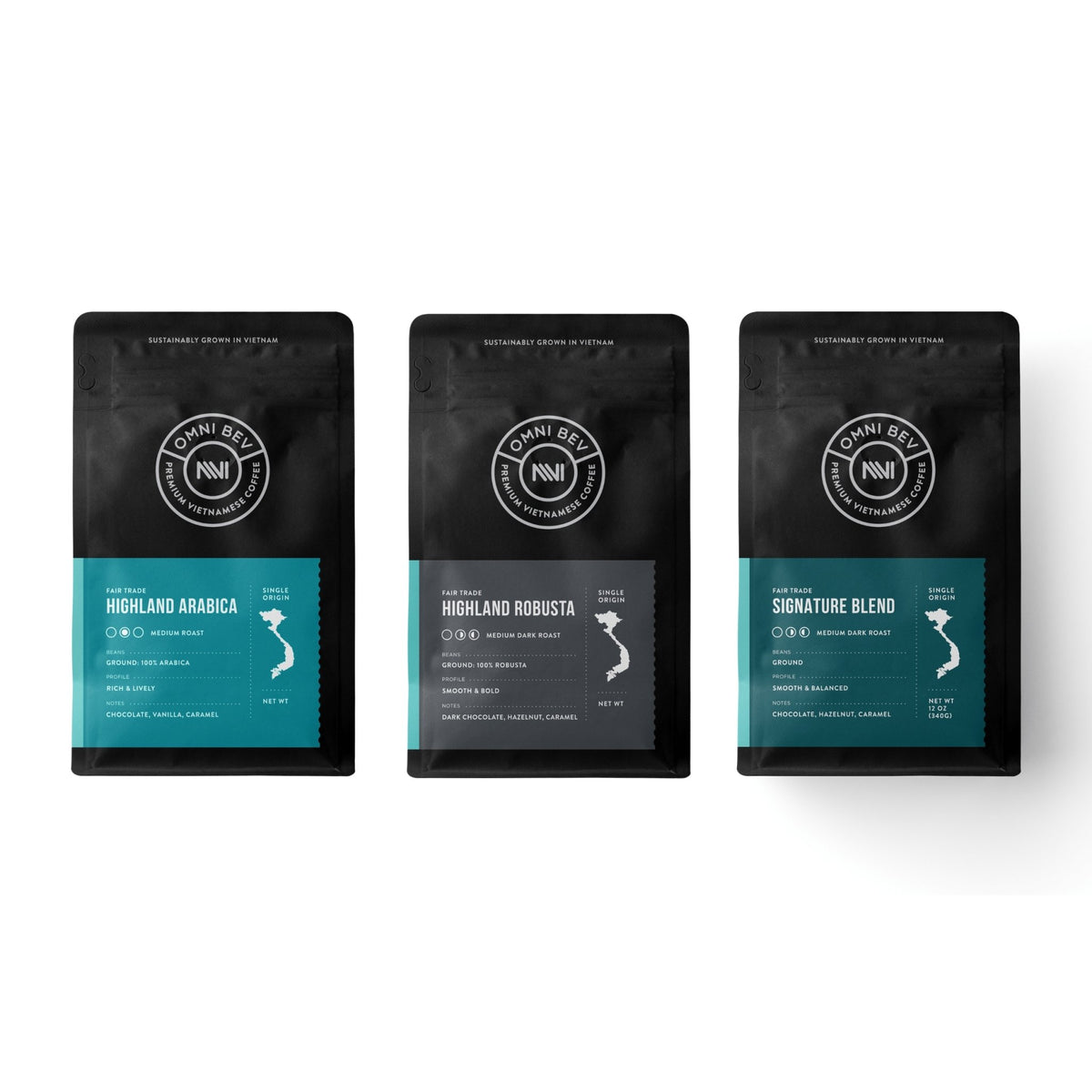 Highland Vietnamese Coffee Beans Trio