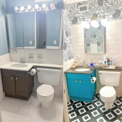 How to Cover Ugly Mosaic Tile Floors: The Easy & RENTER-FRIENDLY Way!