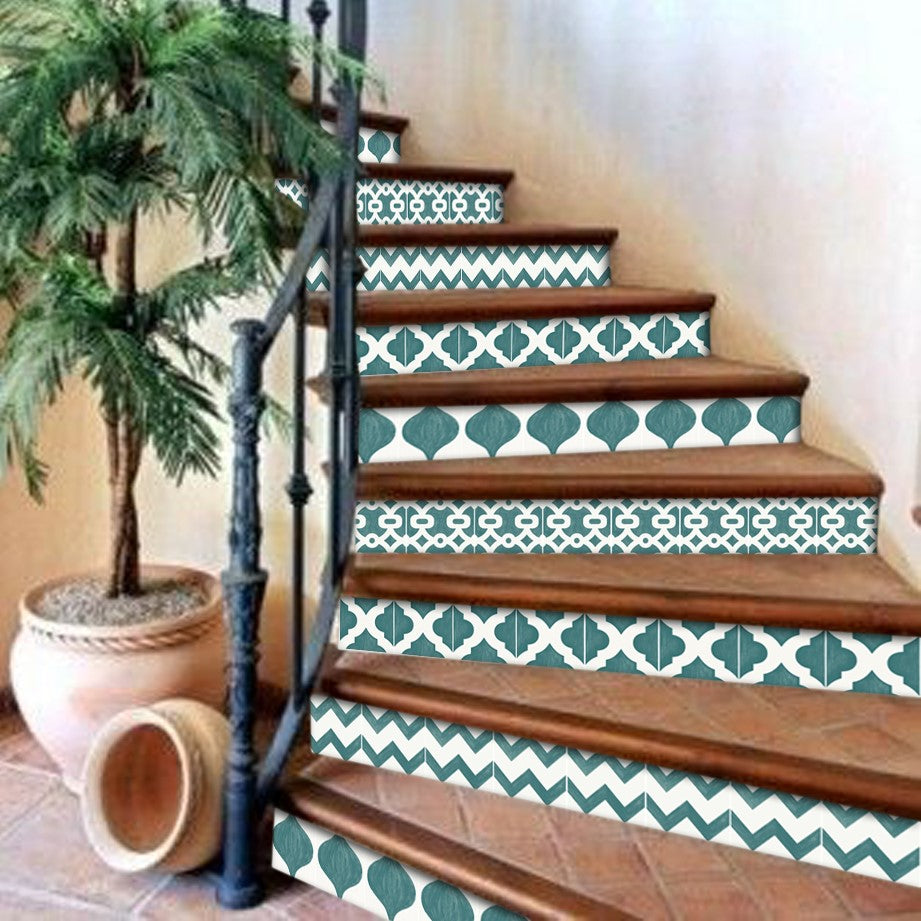 Marrakech Mix Stair Risers in Terracotta