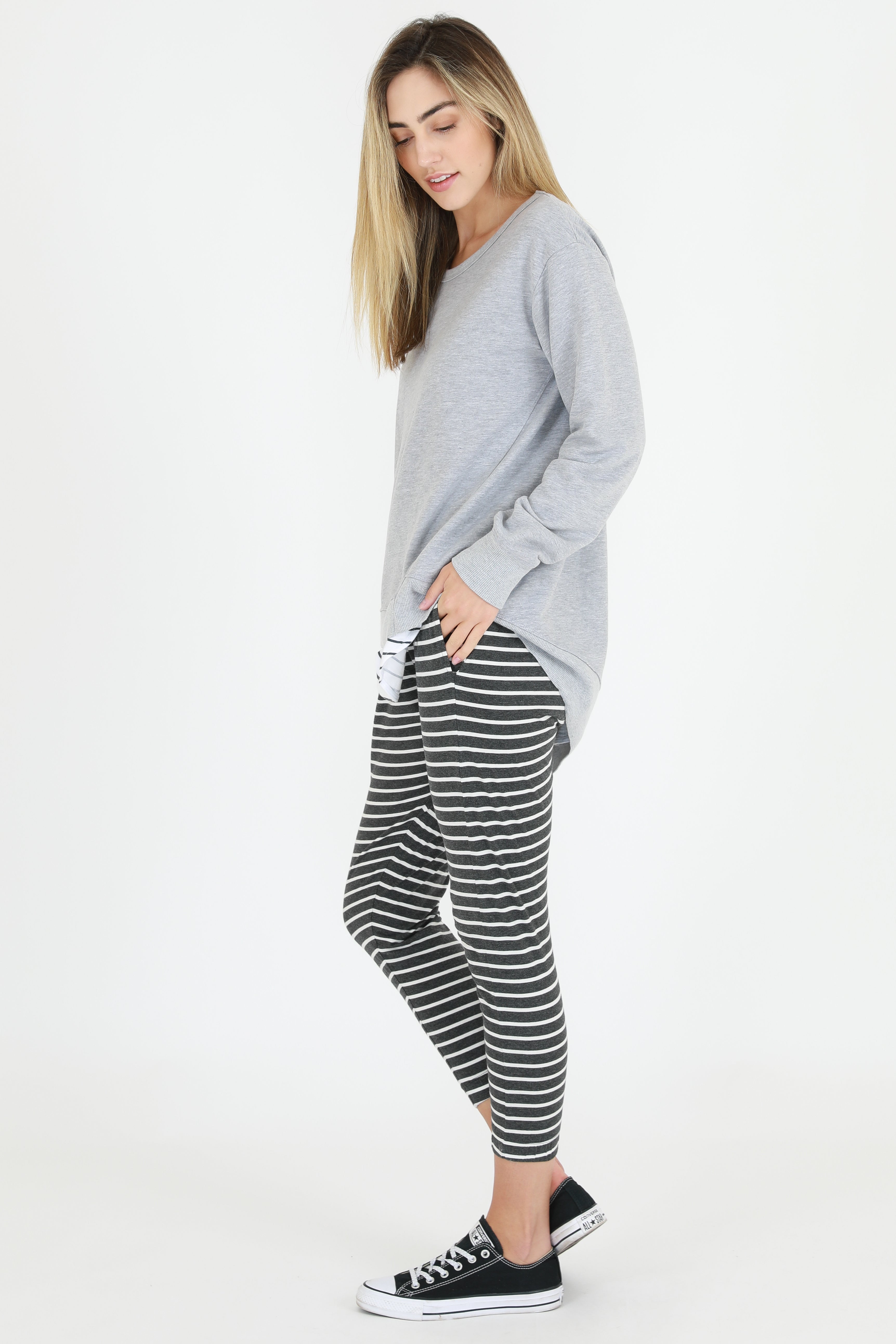 Newhaven Sweater -  Grey Marle (Plus Size)