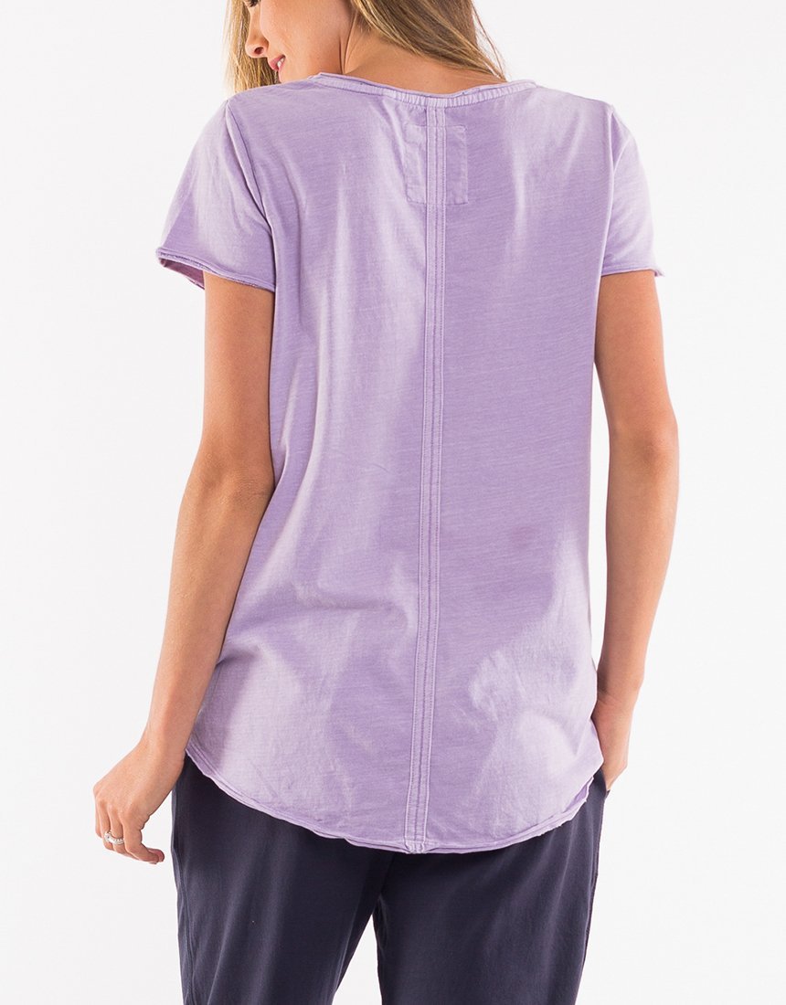 Fundamental V Neck Tee - Iced Lilac